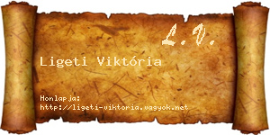 Ligeti Viktória névjegykártya